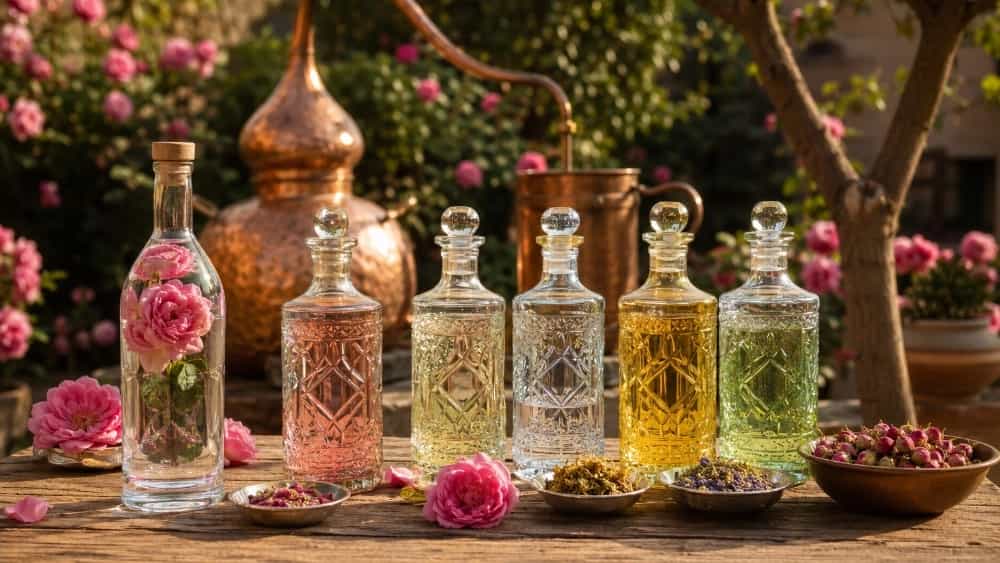 صادرات مستقیم گلاب کاشان و عرقیات گیاهی با بسته‌بندی استاندارد